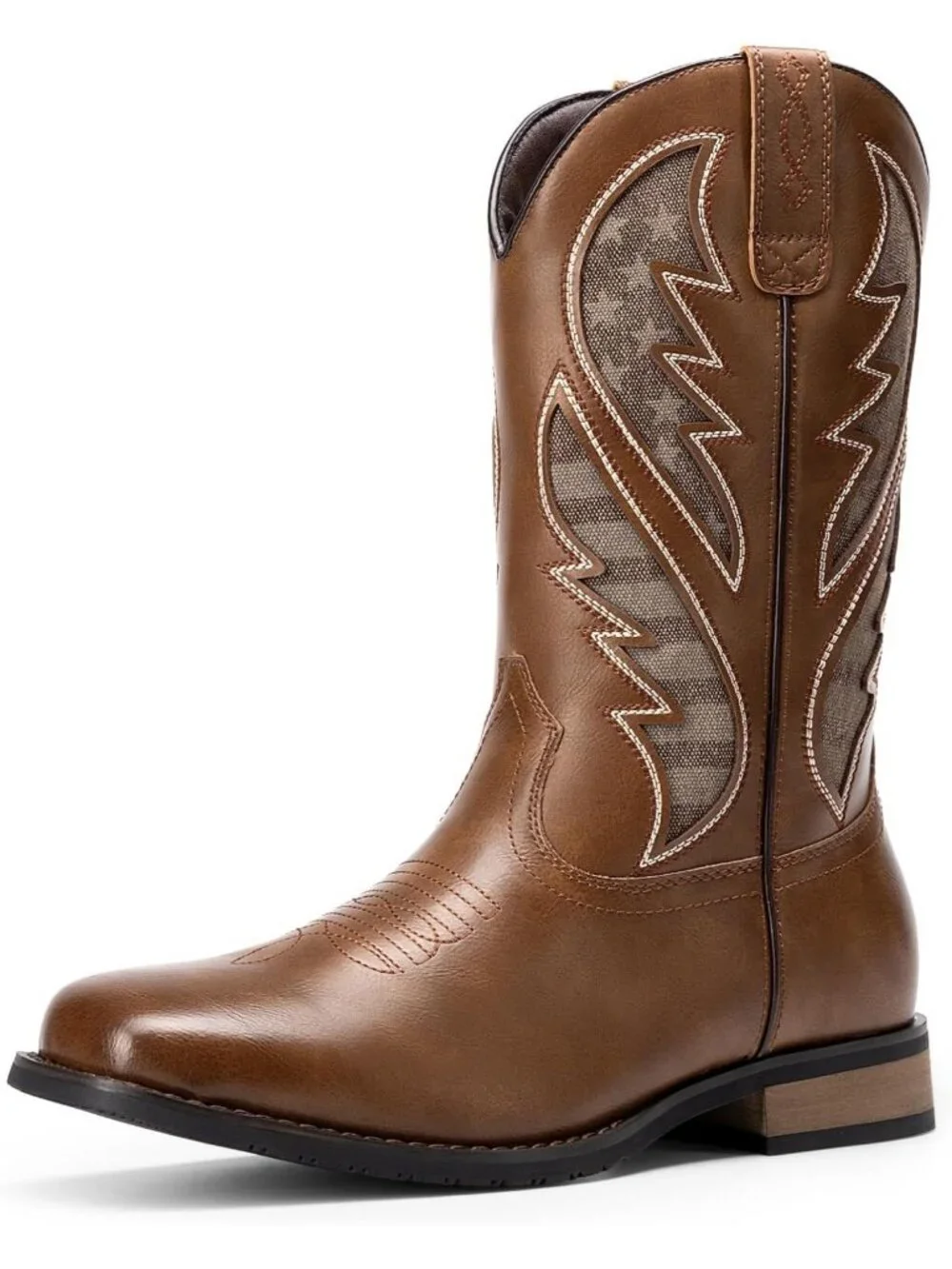 Men's Durable Cowboy Classic Slip-On Western Boots | Chic Embroidered Short